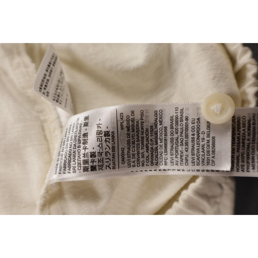 Levis Womens Medium Cream Off White Cropped Utility Jacket Shirt A1900-0001 M - Picture 6 of 10